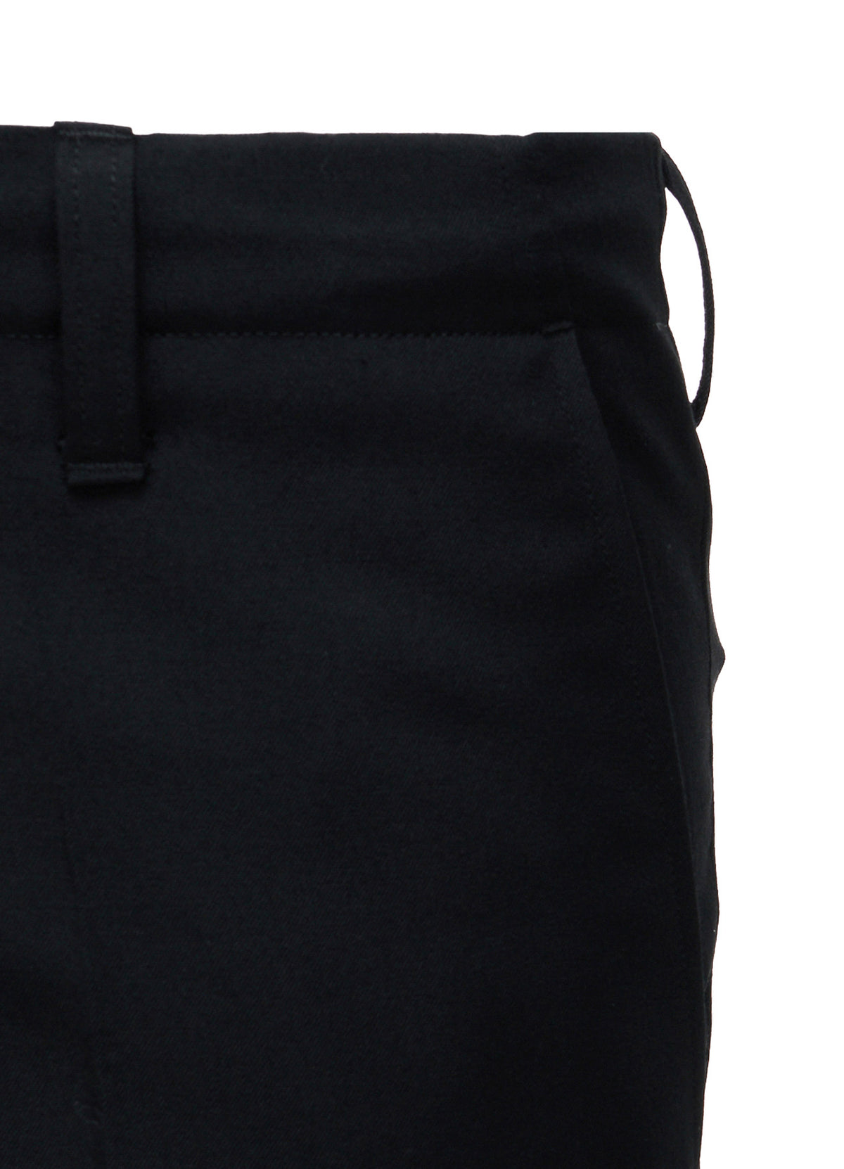 Y's OCCATION - WOOL GABARDINE CENTER-CRESE PANTS