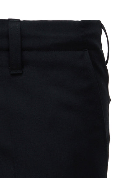 Y's OCCATION - WOOL GABARDINE CENTER-CRESE PANTS