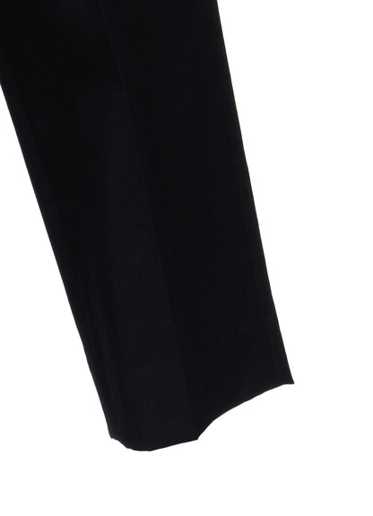 Y's OCCATION - WOOL GABARDINE CENTER-CRESE PANTS