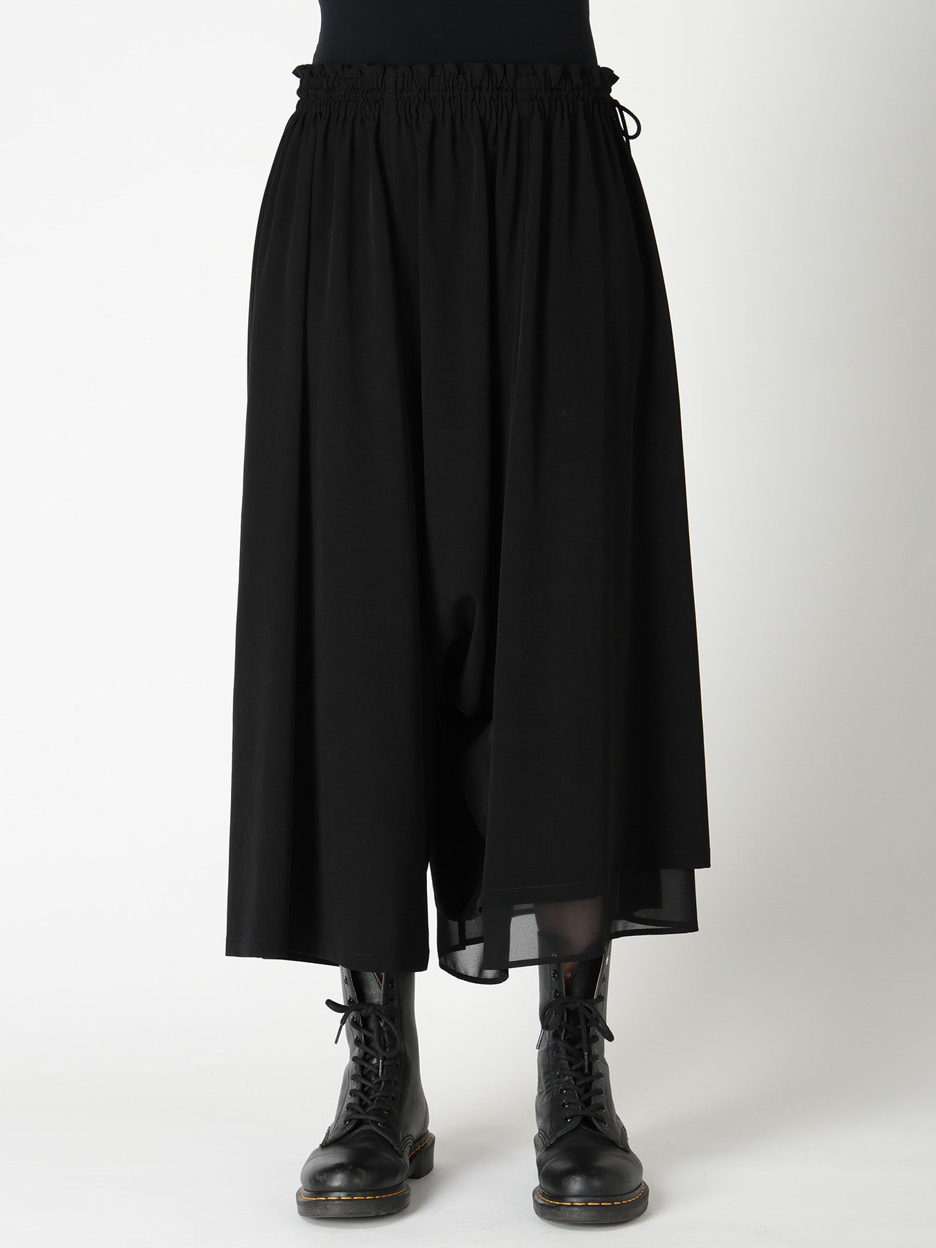 TA/PE CREPE DE CHINE ASYMMETRIC PANTS
