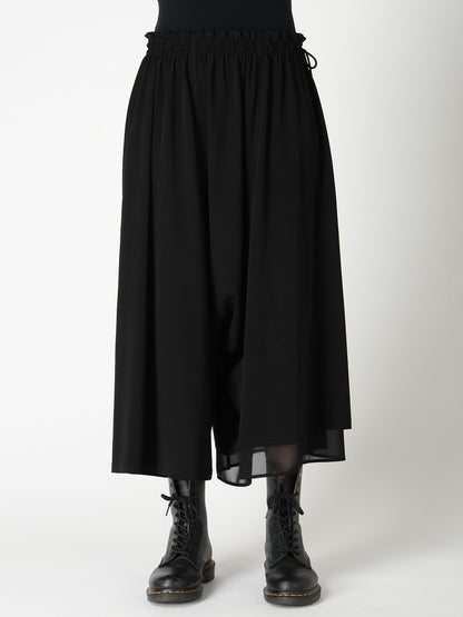 TA/PE CREPE DE CHINE ASYMMETRIC PANTS