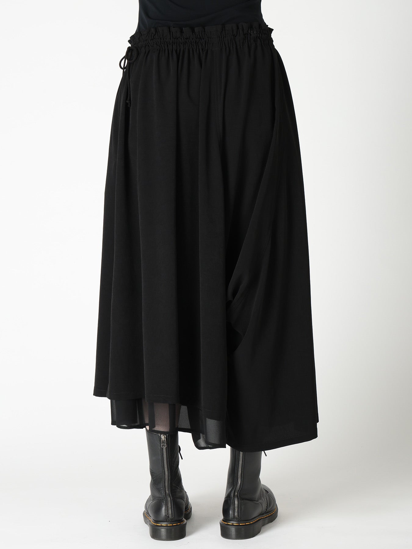 TA/PE CREPE DE CHINE ASYMMETRIC PANTS