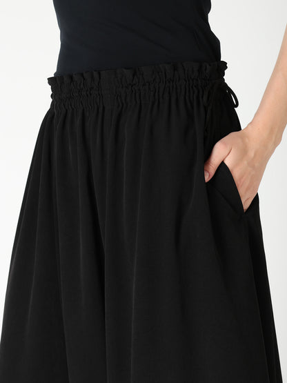 TA/PE CREPE DE CHINE ASYMMETRIC PANTS