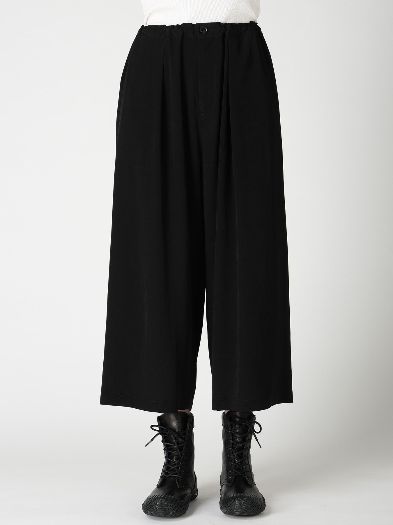 TA/PE CREPE DE CHINE FRONT TUCK PANTS