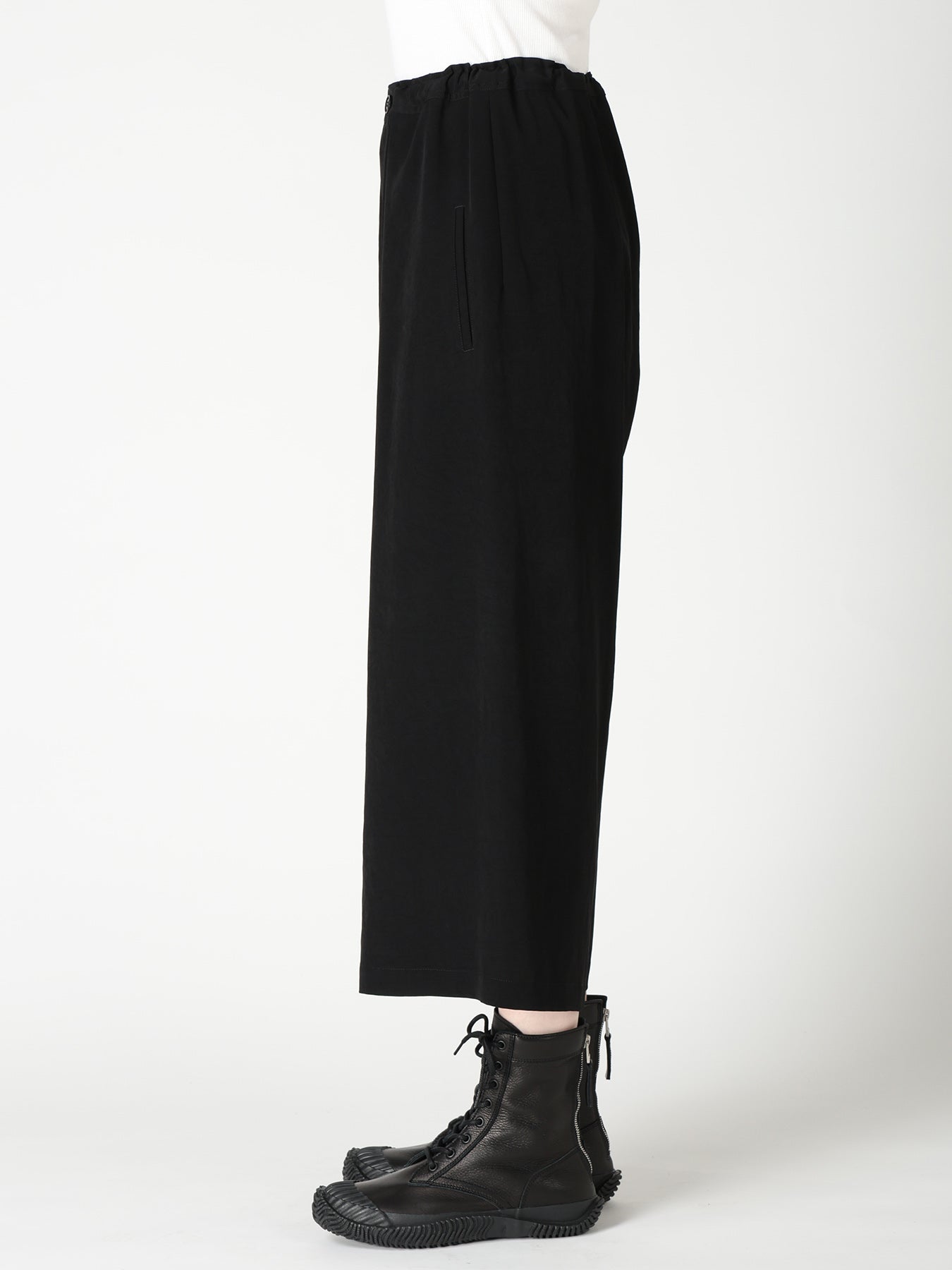 TA/PE CREPE DE CHINE FRONT TUCK PANTS