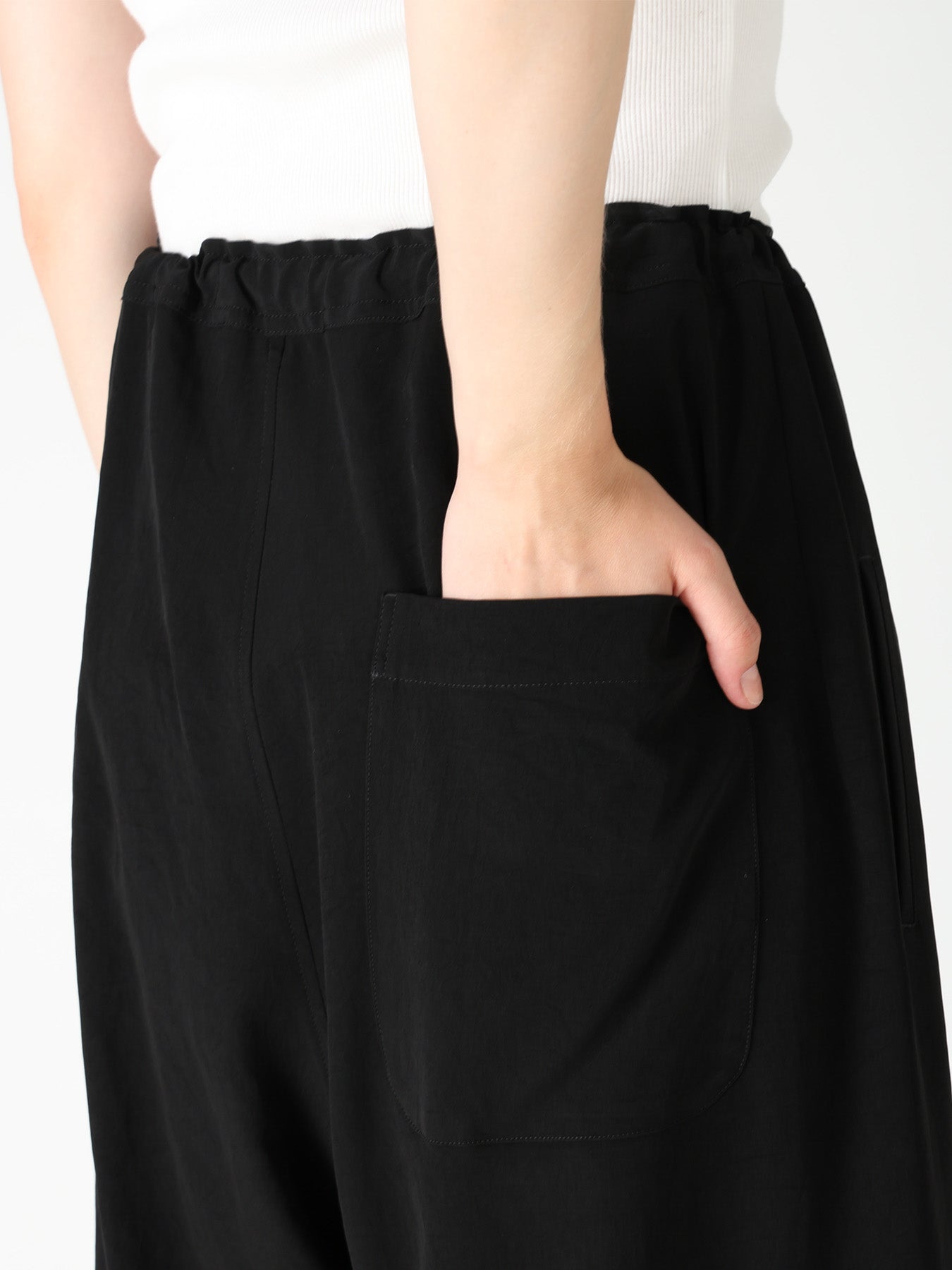 TA/PE CREPE DE CHINE FRONT TUCK PANTS