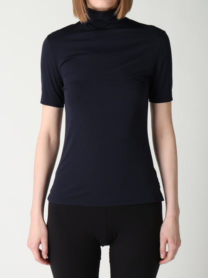 UNDER Y's - STRETCH JERSEY S/S HIGH NECK T-SHIRT