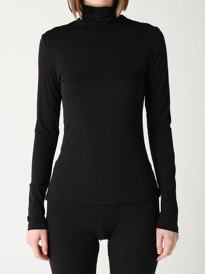 UNDER Y's - STRETCH JERSEY L/S HIGH NECK T-SHIRT