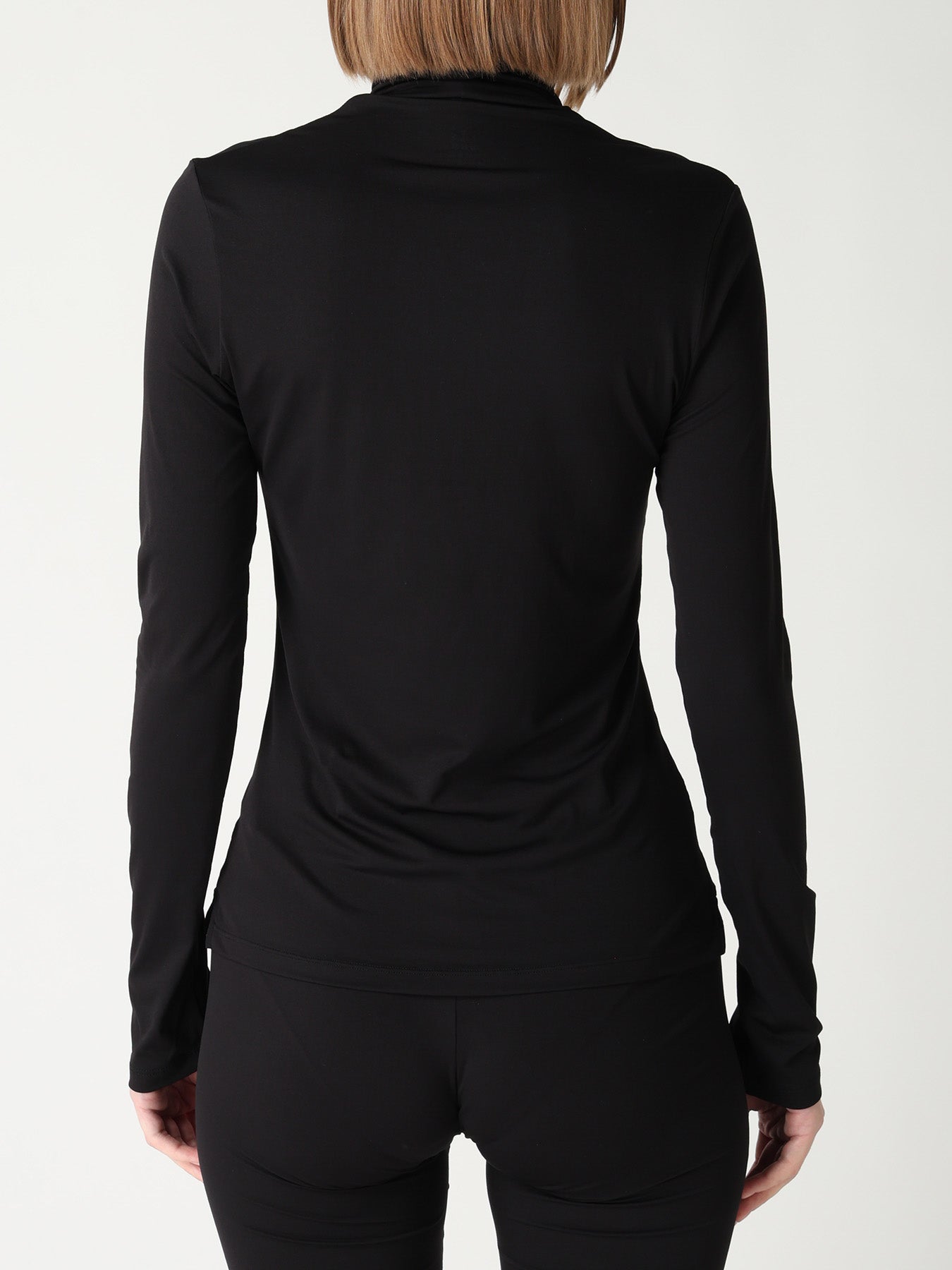 UNDER Y's - STRETCH JERSEY L/S HIGH NECK T-SHIRT