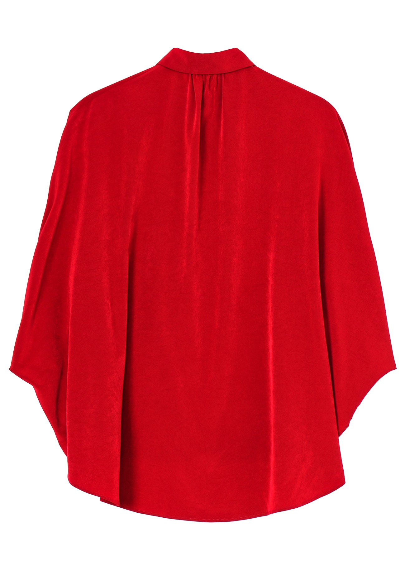 CREPE de CHINE HALF SLEEVE CAPE BLOUSE