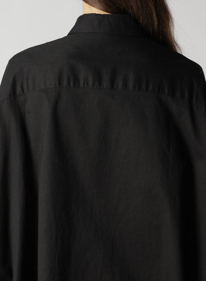 [Y's BORN PRODUCT] THIN COTTON TWILL DOUBLE FRONT OVERSIZED SHIRT