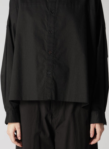 [Y's BORN PRODUCT] THIN COTTON TWILL DOUBLE FRONT OVERSIZED SHIRT