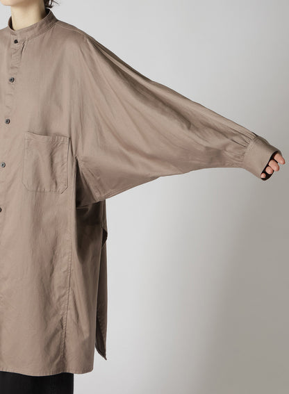 [Y's BORN PRODUCT] COTTON TWILL DEFORMED SLEEVE SHIRT