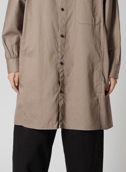 [Y's BORN PRODUCT] COTTON TWILL DEFORMED SLEEVE SHIRT