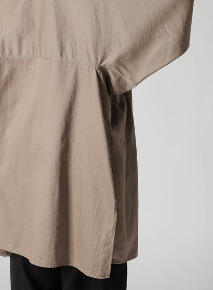 [Y's BORN PRODUCT] COTTON TWILL DEFORMED SLEEVE SHIRT