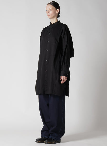 [Y's BORN PRODUCT] COTTON TWILL DEFORMED SLEEVE SHIRT