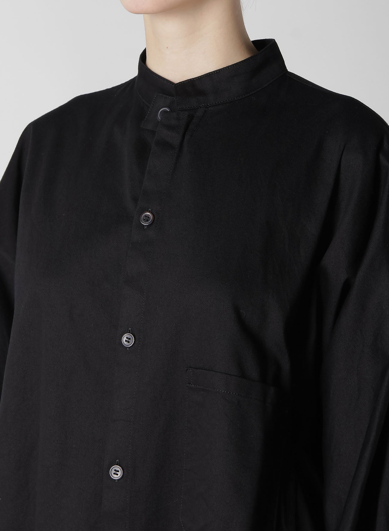 [Y's BORN PRODUCT] COTTON TWILL DEFORMED SLEEVE SHIRT