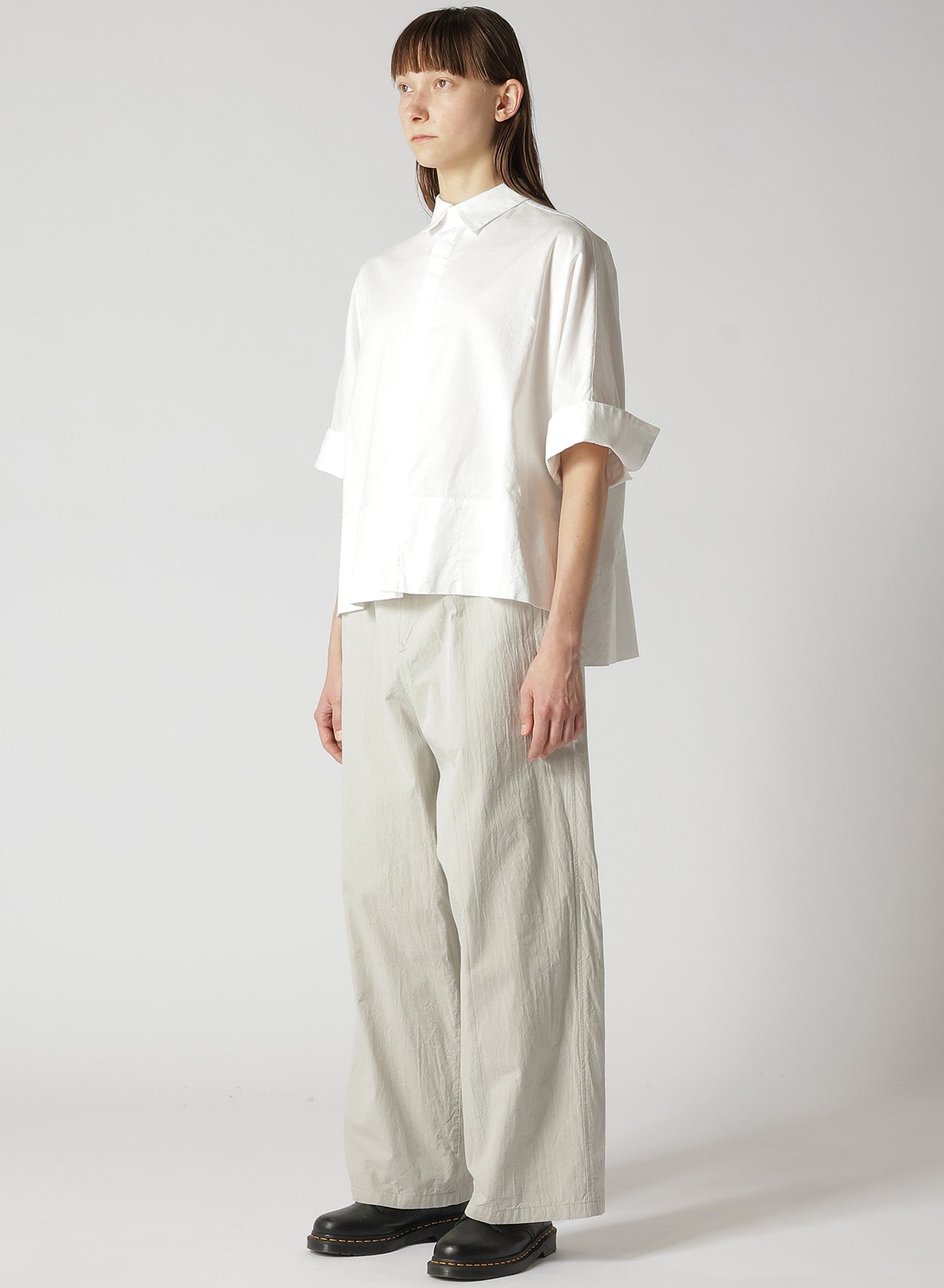 [Y's BORN PRODUCT] THIN COTTON TWILL WIDE CUFF SHIRT