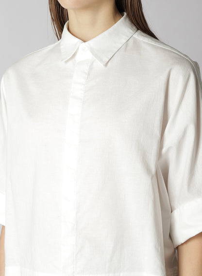 [Y's BORN PRODUCT] THIN COTTON TWILL WIDE CUFF SHIRT