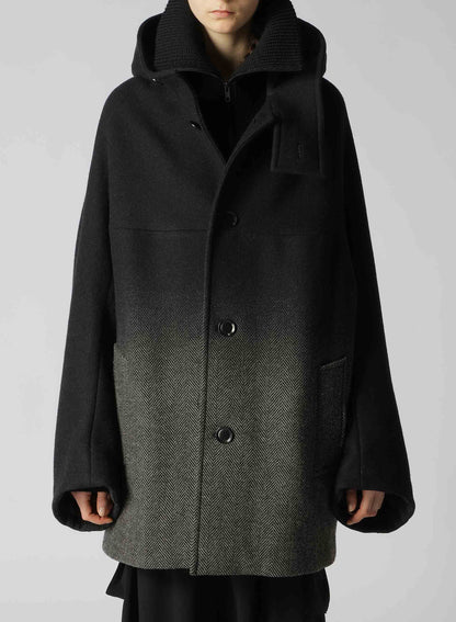 【9/20 12:00(JST) Release】WOOL HERRINGBONE GRADATION SHORT COAT