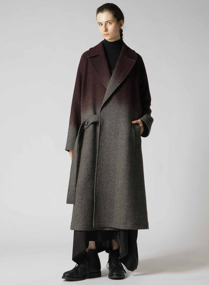 【9/20 12:00(JST) Release】WOOL HERRINGBONE GRADATION LONG COAT