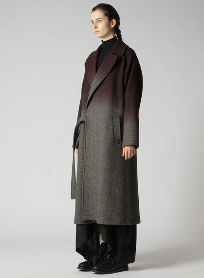 【9/20 12:00(JST) Release】WOOL HERRINGBONE GRADATION LONG COAT