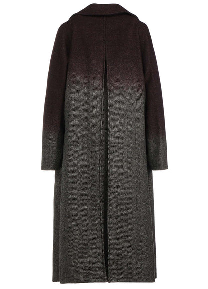 【9/20 12:00(JST) Release】WOOL HERRINGBONE GRADATION LONG COAT