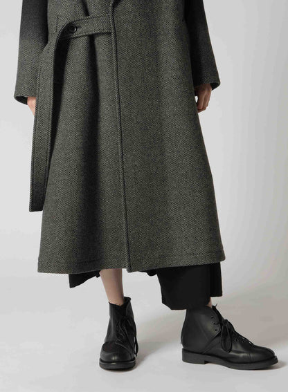 【9/20 12:00(JST) Release】WOOL HERRINGBONE GRADATION LONG COAT