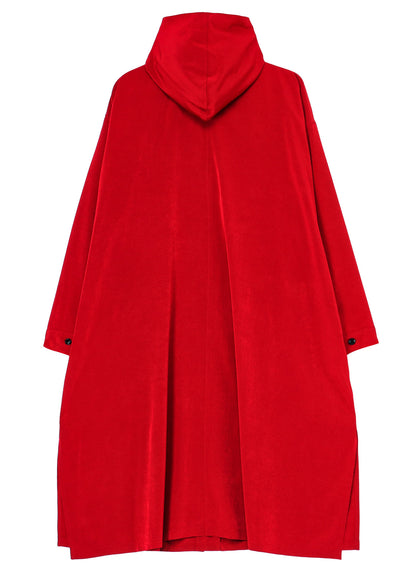 CREPE de CHINE HOODED COAT