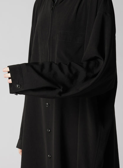 CREPE de CHINE HOODED COAT