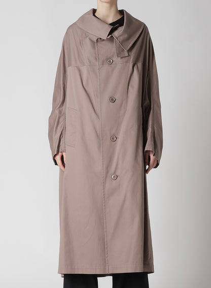 [Y's BORN PRODUCT] COTTON TWILL LONG CAPE COAT