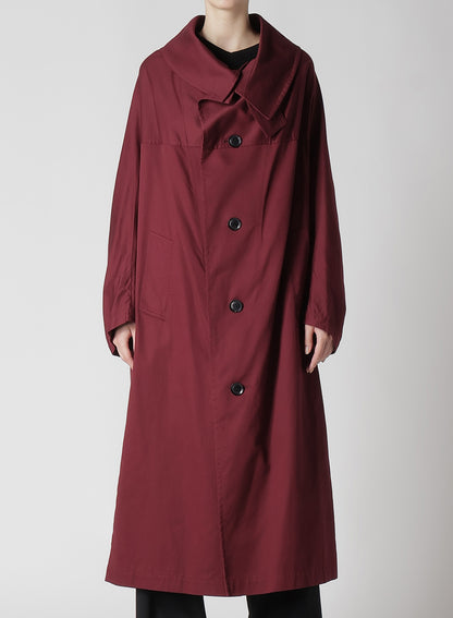 [Y's BORN PRODUCT] COTTON TWILL LONG CAPE COAT