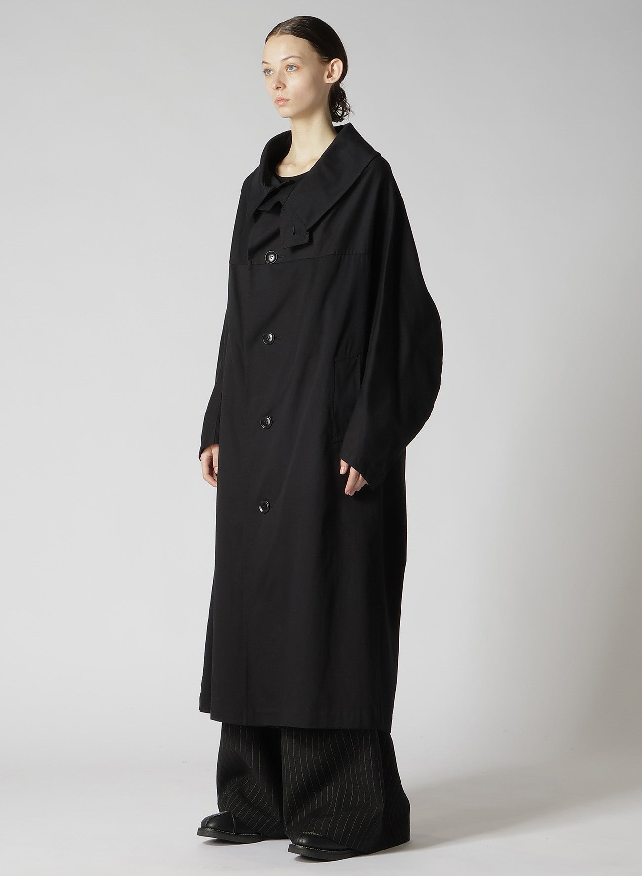 [Y's BORN PRODUCT] COTTON TWILL LONG CAPE COAT