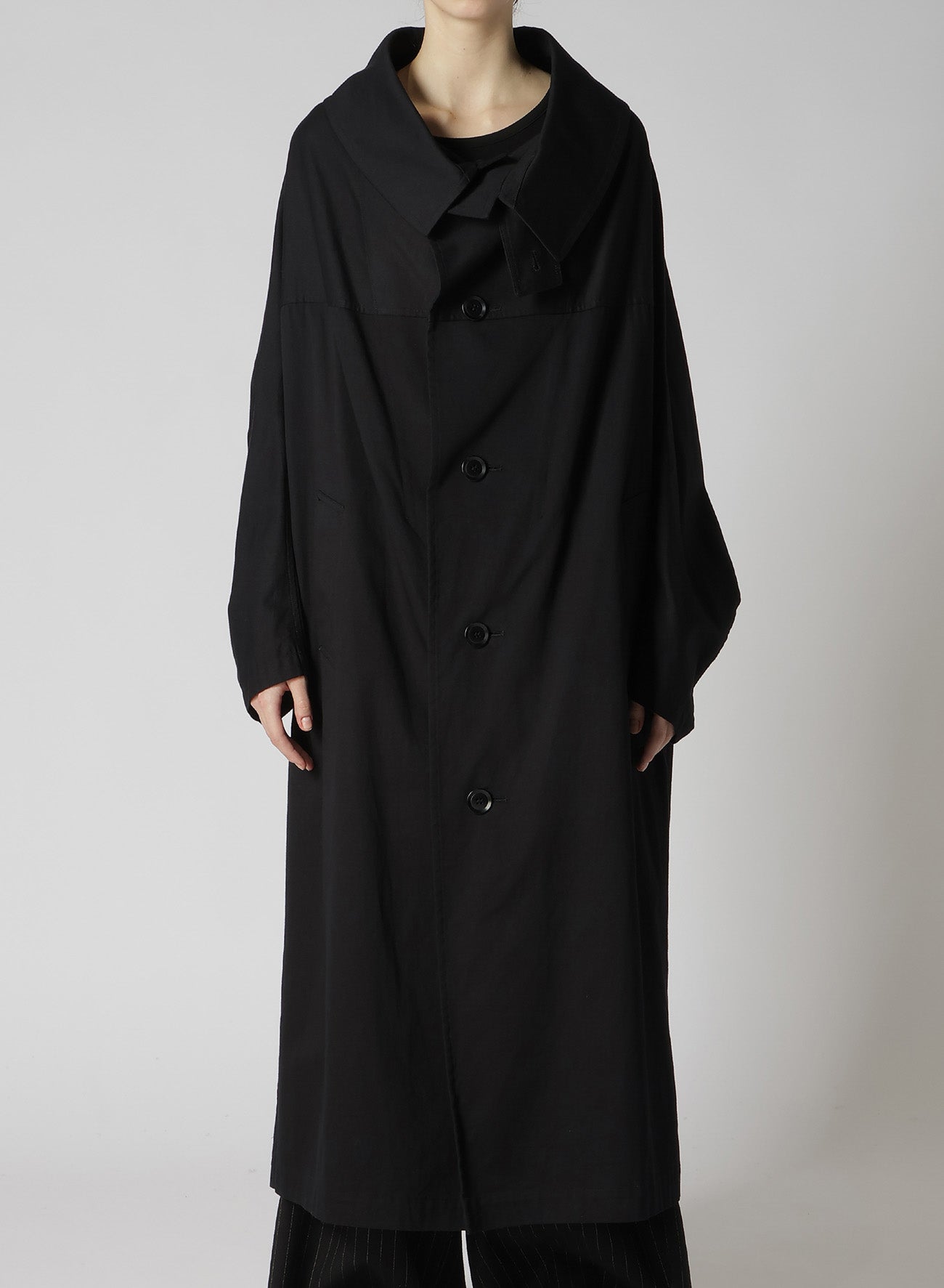 [Y's BORN PRODUCT] COTTON TWILL LONG CAPE COAT