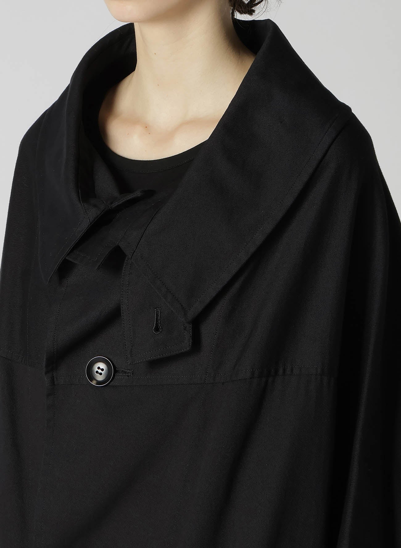 [Y's BORN PRODUCT] COTTON TWILL LONG CAPE COAT