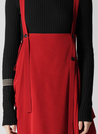 CREPE de CHINE SQUARE SHOULDER STRAP DRESS