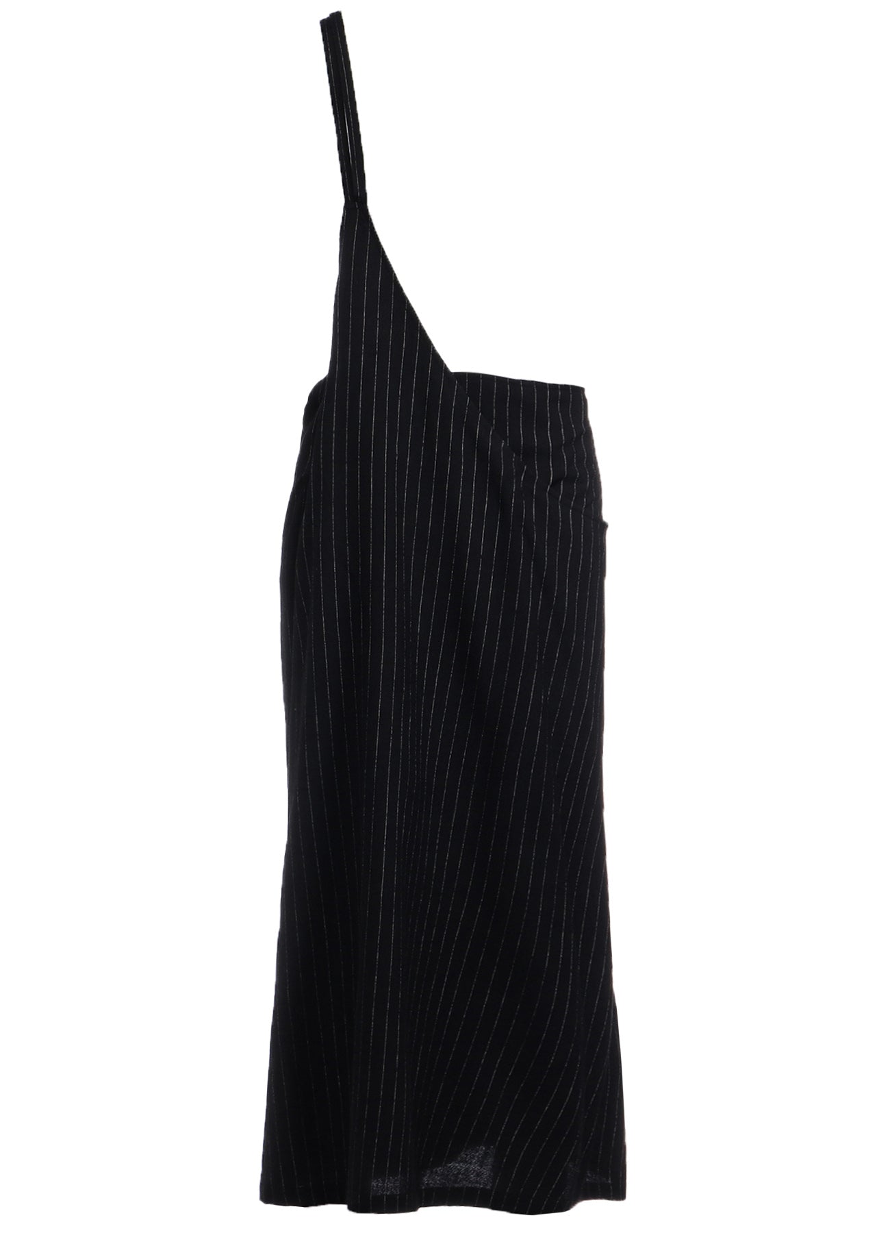 WOOL STRIPE ASYMMETRIC SINGLE STRAP DRESS