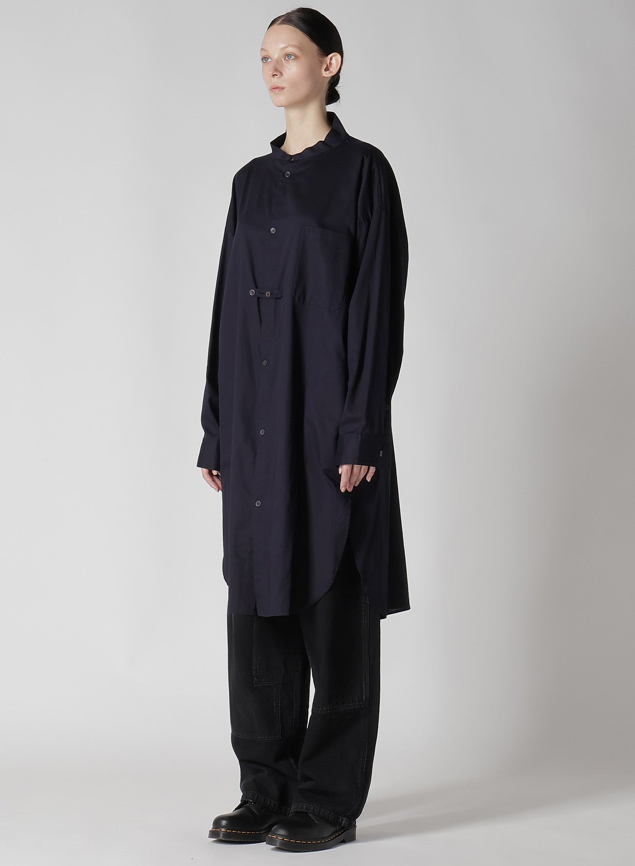 [Y's BORN PRODUCT] THIN COTTON TWILL SHIRT DRESS