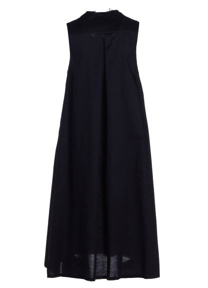 [Y's BORN PRODUCT] THIN COTTON TWILL COLLAR CUT OFF SLEEVELESS DRESS