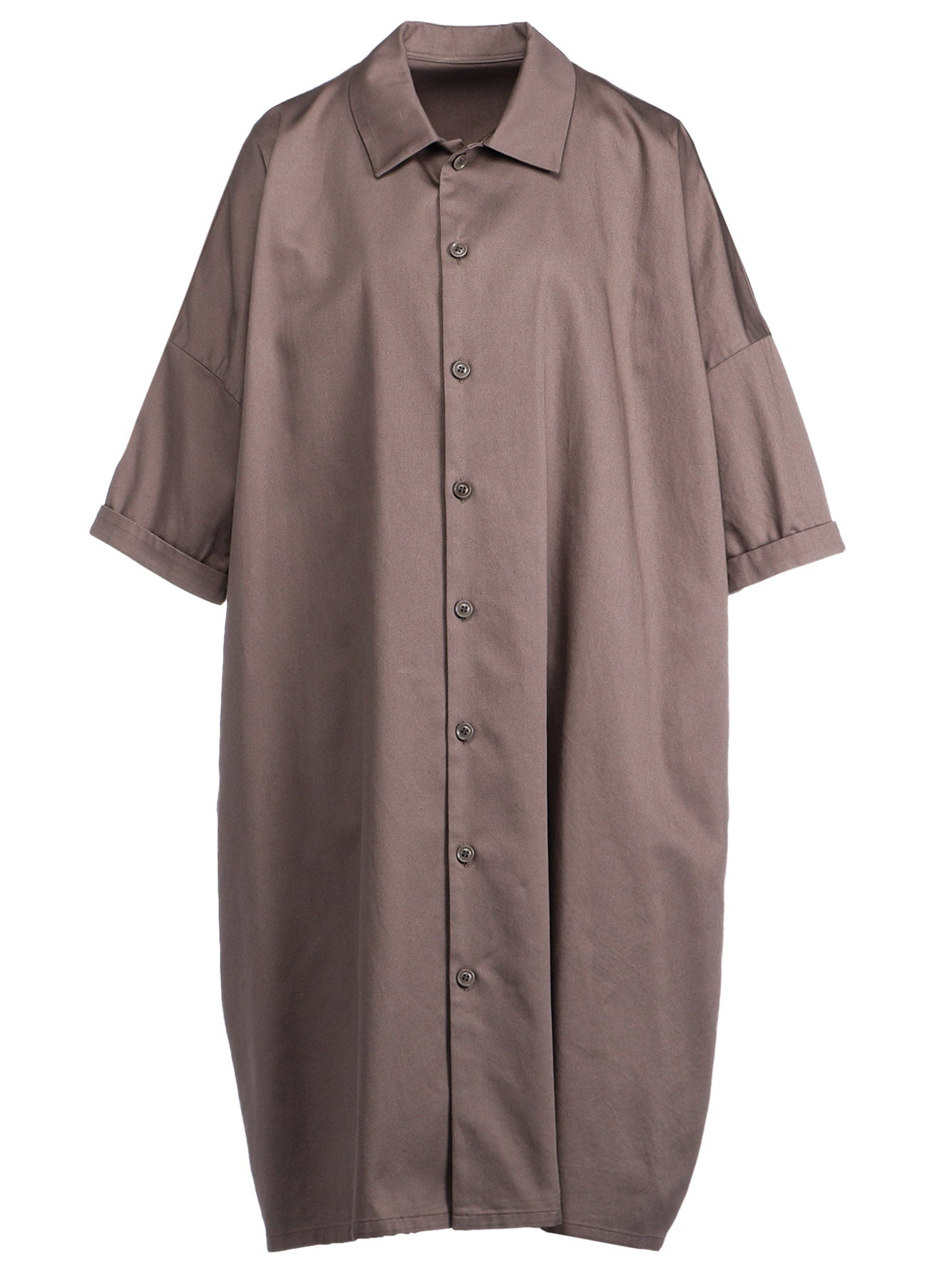 [Y's BORN PRODUCT] COTTON TWILL HALF SLEEVE SHIRT DRESS