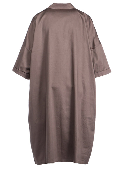 [Y's BORN PRODUCT] COTTON TWILL HALF SLEEVE SHIRT DRESS