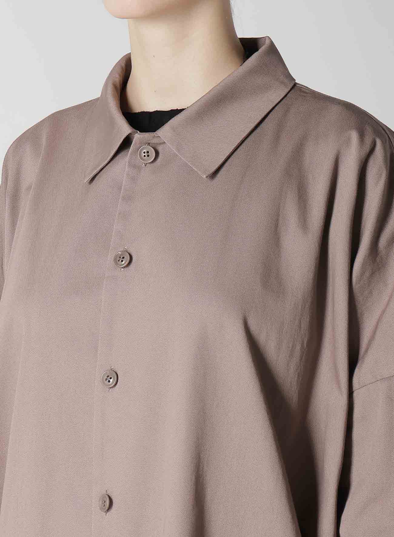 Y's LINEN LAWN DOT PRINT SHIRT DRESS グレー HARD TWISTED GABARDINE SHIRT DRESS – THE SHOP YOHJI YAMAMOTO