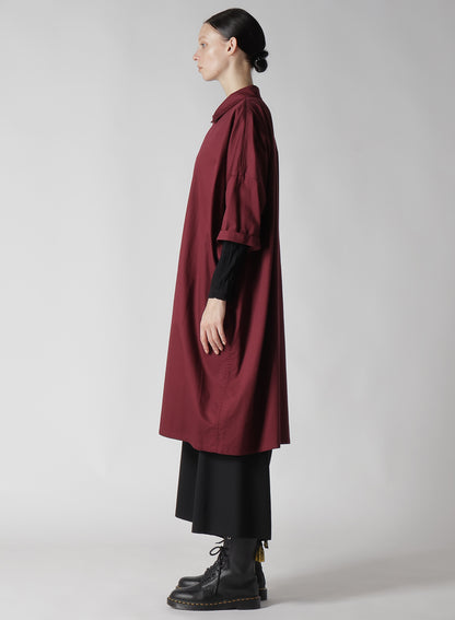 [Y's BORN PRODUCT] COTTON TWILL HALF SLEEVE SHIRT DRESS