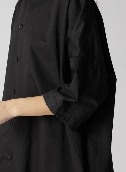 [Y's BORN PRODUCT] COTTON TWILL HALF SLEEVE SHIRT DRESS