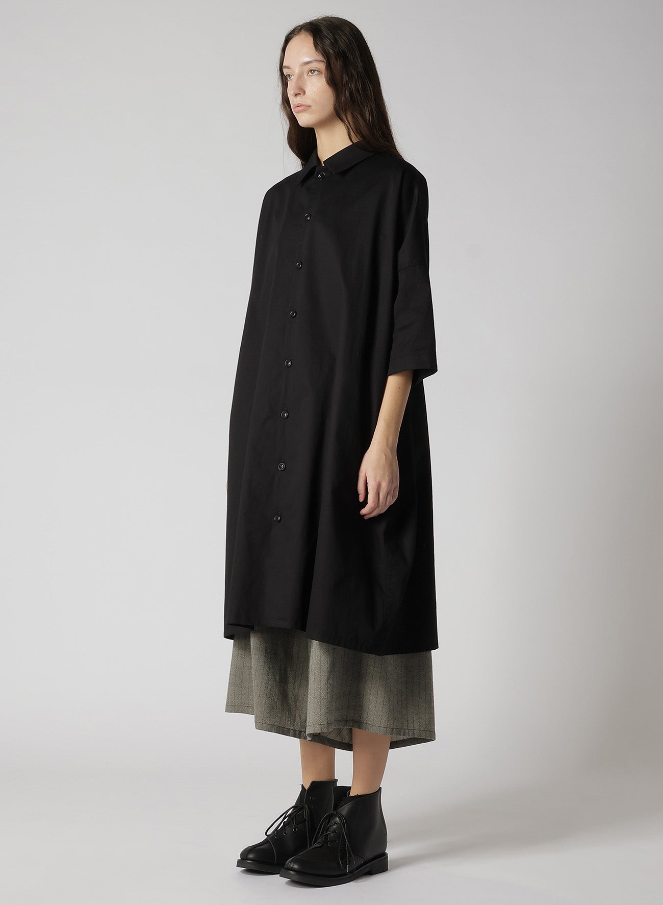 新品未使用完売　josemoon BACK TWIST SHIRT DRESS Off-White Shirt Dress with Waist Twist Detail - POEM
