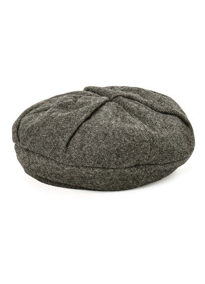 WOOL FLANNEL GATHERED BERET