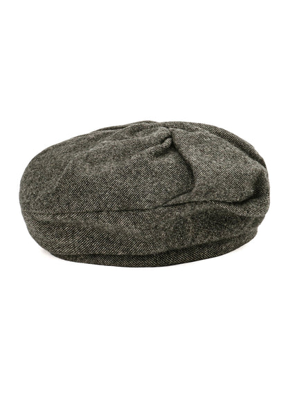 WOOL FLANNEL GATHERED BERET