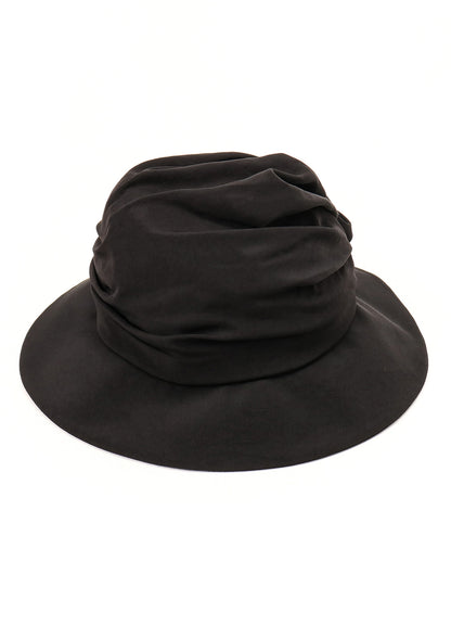 CREPE de CHINE DRAPE TUCKED HAT