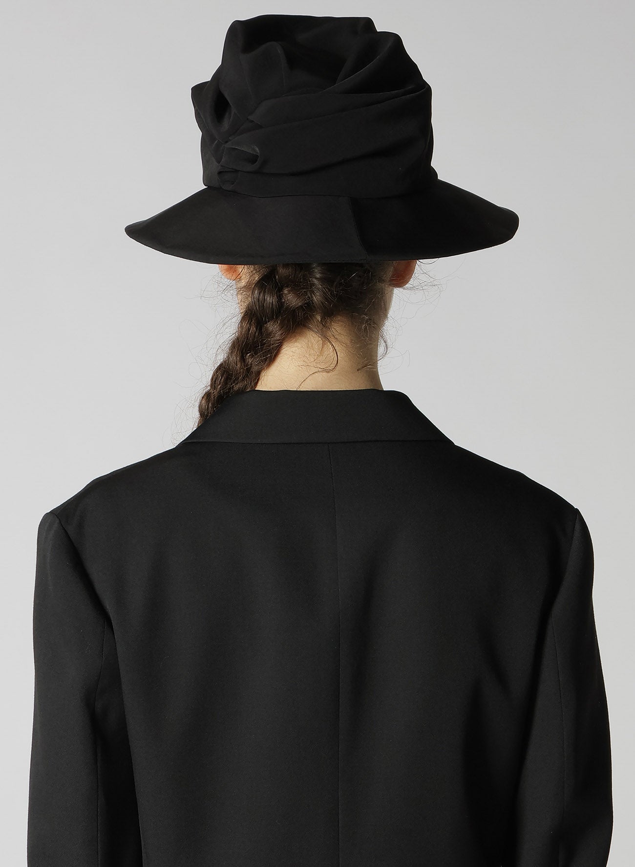 CREPE de CHINE DRAPE TUCKED HAT