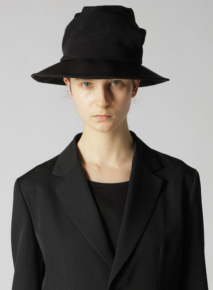 CREPE de CHINE DRAPE TUCKED HAT